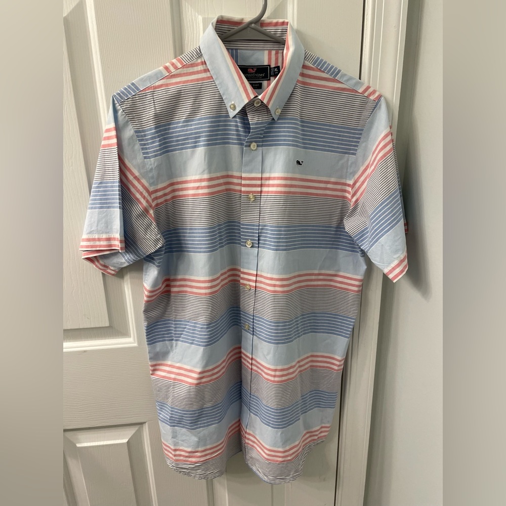 Vineyard vines short sleeve dress shirt size 20 new without tags